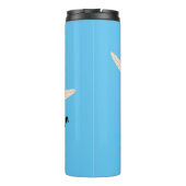 Grappig woedende wesp cartoon illustratie thermosbeker (Achterkant)