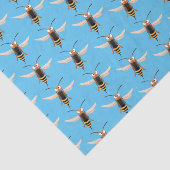 Grappig woedende wesp cartoon illustratie tissuepapier (Detail)