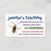 Grappig woedende wesp cartoon illustratie visitekaartje (Voorkant)