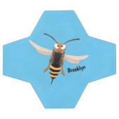 Grappig woedende wesp cartoon illustratie voetbal (Enkel)