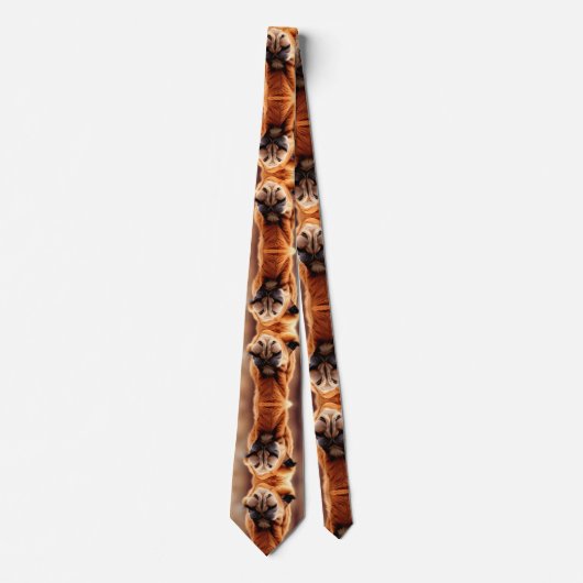 Grappig woestijn thema kameel overal print stropdas (Voorkant)