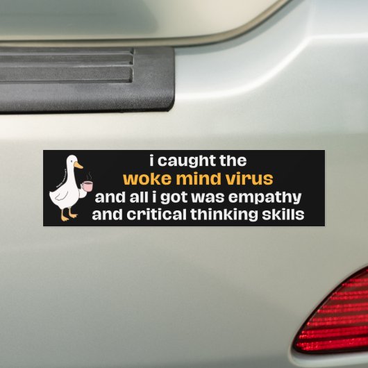 Grappig Woke Mind Virus - Retro Empathie Schattige Bumpersticker (Op auto)