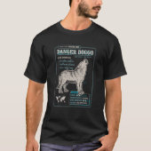 Grappig Wolf Fact File - Gevaar Doggo 1 T-shirt (Voorkant)
