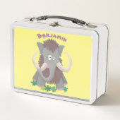 Grappig wollig mammoth cartoon illustratie (Voorkant)