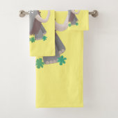 Grappig wollig mammoth cartoon illustratie bad handdoek (Insitu)