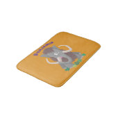 Grappig wollig mammoth cartoon illustratie badmat (Gekanteld)