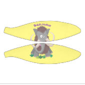 Grappig wollig mammoth cartoon illustratie basketbal (Panelen)