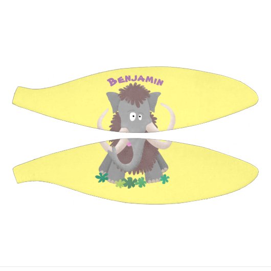 Grappig wollig mammoth cartoon illustratie basketbal (Panelen)