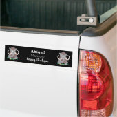Grappig wollig mammoth cartoon illustratie bumpersticker (Op Truck)