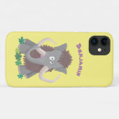 Grappig wollig mammoth cartoon illustratie Case-Mate iPhone case (Achterkant (horizontaal))