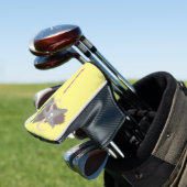 Grappig wollig mammoth cartoon illustratie golfheadcover (Insitu)