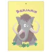 Grappig wollig mammoth cartoon illustratie klembord (Achterkant)