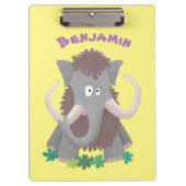 Grappig wollig mammoth cartoon illustratie klembord (Voorkant)