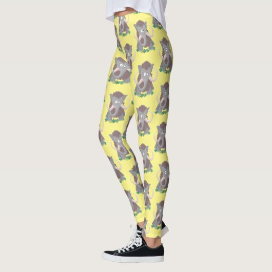Grappig wollig mammoth cartoon illustratie leggings (Links)
