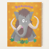 Grappig wollig mammoth cartoon illustratie planner (Achterkant)