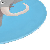 Grappig wollig mammoth cartoon illustratie snijplank (Hoek)