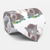 Grappig wollig mammoth cartoon illustratie stropdas (Opgerold)