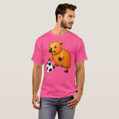 Grappig Wombat Spelen Voetbal Sportspel Wombat Lov T-shirt (Voorkant volledig)