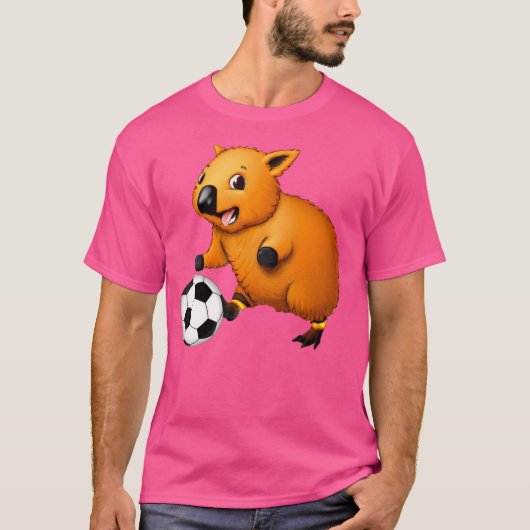 Grappig Wombat Spelen Voetbal Sportspel Wombat Lov T-shirt (Voorkant)