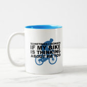 Grappig Wonderen of mijn bijt ook over mij denkt Tweekleurige Koffiemok (Links)