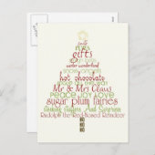 Grappig Woord Kerstwensen Boom Briefkaart (Voorkant / Achterkant)