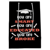 Grappig woord kunst Afstuderen Medium Cadeauzakje (Achterkant)