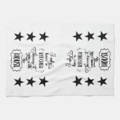 Grappig woord Kunst in zwart-wit Theedoek (Horizontaal)