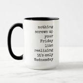 Grappig, Woord, Quote, Koffie Mok, Gezegde Mok (Links)