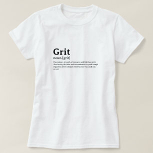 Grappig woordenboek definitie grit t-shirt