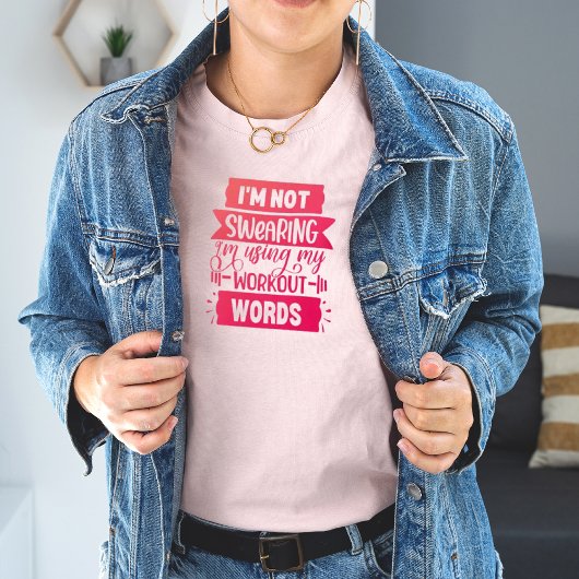 Grappig woordgebruik Roze Gym T-Shirt