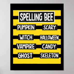 Grappig woordspeling Halloween kostuum voor lerare Poster