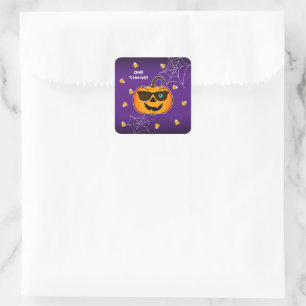 Grappig woordy Pumpkin iconic winkS Trekt alleen!! Vierkante Sticker