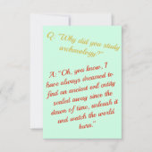 Grappig "Word archeoloog, verwoest de wereld" Kaart (Voorkant)