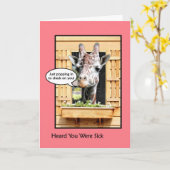 Grappig word goed spoedig Giraffe door Venster Kaart (Gele Bloem)