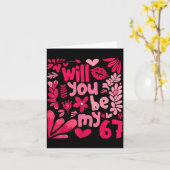 Grappig, word je mijn 67 Valentijn Boho Bloemstuk Kaart (Gele Bloem)