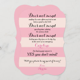 Grappig, word jij mijn dienstmeisje van het Roos e Kaart