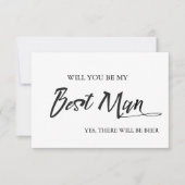 Grappig, word jij mijn getuige? Bier Humor Kaart (Voorkant)