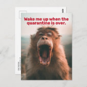Grappig word me wakker als de quarantaine voorbij  briefkaart (Voorkant / Achterkant)