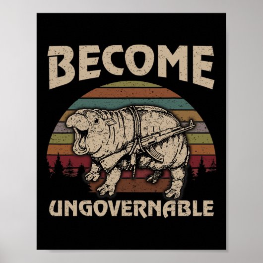 Grappig Word Onbestuurbaar Moo Deng Schattige Ba Poster (Voorkant)