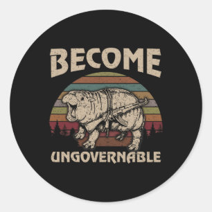 Grappig Word Onbestuurbaar Moo Deng Schattige Ba Ronde Sticker