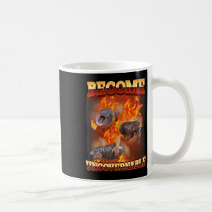 Grappig Word Onbestuurbare Moo Deng In Fire Ba Koffiemok