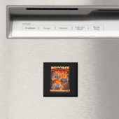 Grappig Word Onbestuurbare Moo Deng In Fire Ba Magneet (Insitu (Vaatwasser))