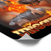 Grappig Word Onbestuurbare Moo Deng In Fire Ba Poster (Hoek)