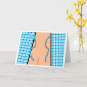 Grappig Word snel goed, Terug van Hospital Gown Kaart (Gele Bloem)