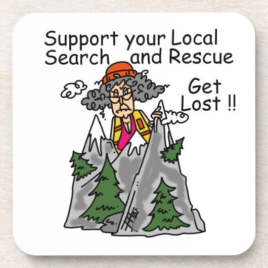 Grappig word Verloren Drankjes Onderzetter (Voorkant)