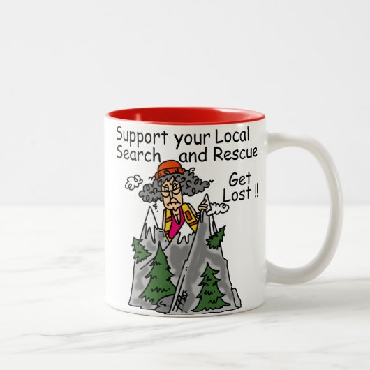 Grappig word Verloren Tweekleurige Koffiemok (Rechts)