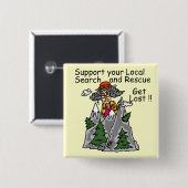 Grappig word Verloren Vierkante Button 5,1 Cm (Voorkant /achterkant)