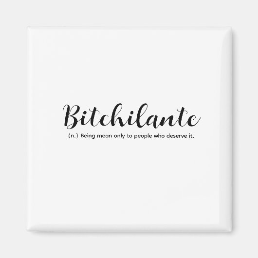 Grappig Worddefinitie typografie Citaat Magneet (Voorkant)