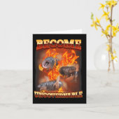 Grappig Wordt Ongebreideld Moo Deng In Brand Ba Kaart (Gele Bloem)