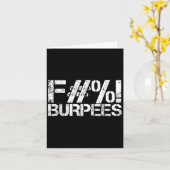 Grappig Workout Design Gym Shirt voor Burpees Work Kaart (Gele Bloem)